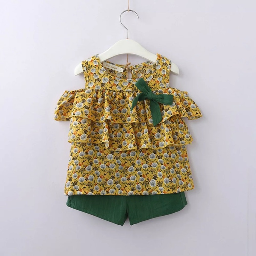 2 pc Toddler Floral Set - 4T
